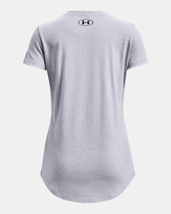 Girls' UA Sporty Short Sleeve in Gray image number 1